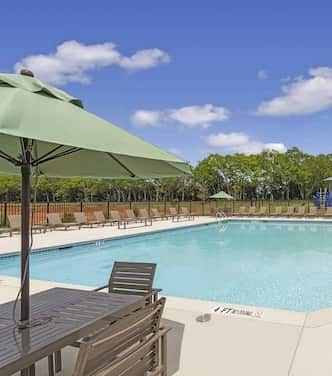 Pool seating area